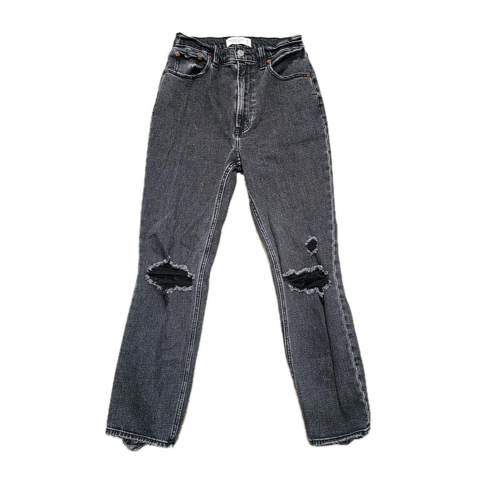 Abercrombie & Fitch Jeans Ultra High Rise Ankle Straight 26/2R Black